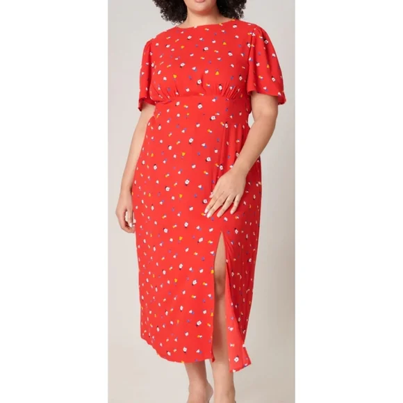 strapless open back dress Staple The Label Amana Halter Bias Dress In Red